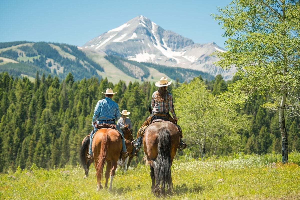 Horseback riding scenic views