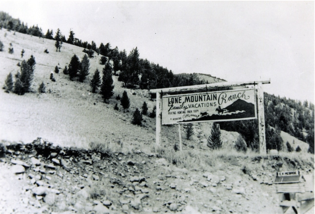 Lone Mountain Ranch Sign 1955